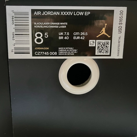 Nike Air Jordan (XXXIV) 34 Low EP - Picture 7 of 7